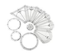 lopituwe Bundle of 10 Regular Dresden Plate Template Stencils Quilt Ruler DIY Tool, Type 1