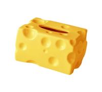 lopituwe Ceramic Tissue Paper Holder with Unique Shape Serves As Beautiful Home Accessory While Keeping Tissues Easily Accessible Ceramic Tissue Box Holder Dispenser Cover, Yellow, 15.5x12x9cm