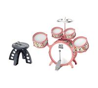lopituwe Children Drum Set Experience Full Set Of Jazz Drum Performances While Developing Concentration And Coordination Kids Jazz Percussion Music Instrument , pink , 54x16x39cm