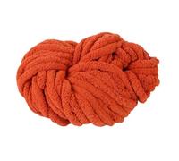 lopituwe Chunky Chenille Yarn Washable Acrylic Fibers DIY Projects Knitting Blankets Scarves Cushions Pet Beds Chunky Chenille Yarn for Hand Knitting Crocheting, Rust Red, 20mm