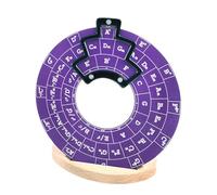 lopituwe Circle Of Fifths Chords Wheel Metal Wheel Essential Practical Resource For Learning Musical Chords And Music For Guitar Bass Piano Violin, violet with base, Diameter 12cm