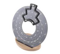 lopituwe Circle Of Fifths Chords Wheel Metal Wheel Essential Practical Resource For Learning Musical Chords And Music For Guitar Bass Piano Violin, grey with base, Diameter 12cm