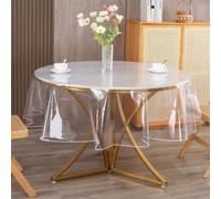 lopituwe Clear Plastic Tablecloth Oval Longevity Of Furniture While Keeping