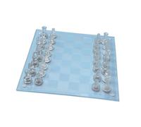 lopituwe Crisp Glass Chess Game Set Clear Offers Timeless Appeal Gift For Chess Lovers Beginners To Experts Picnics Glass Board Set Is For Adults Frosted Board Crystal Adults