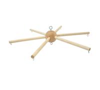 lopituwe Delicate Handmade Wooden Mobile Frame Kit Accessories for Infant Crib Exquisite Ornament Crafts Ceiling Bracket