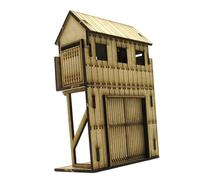 lopituwe DIY Crafts House Miniature House Dollhouse Offers Unfinished Kits Learning Architecture With Creative Assembly 1/72 Fortress Building Models Diorama Scene, door, 8-12cm