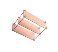 lopituwe Dollhouse Wooden Decoration Organizer Holder Construction Multi Layered Storage Rack Solution For Accessories Miniature Furniture Model 1/6 Scale Storage Shelf , 3 Tier Long