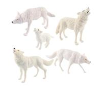 lopituwe Durable Lifelike Simulation Wolf Figurines Desktop Decoration Animal Model Toys Learning And Playing Feel Charm Of Animals. Desktop Decoration Collector Animals Figure Model
