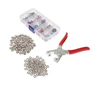 lopituwe Easy To Snap Buttons Clothing Kit Heavy Duty Metal Snaps Buttons Versatile For Various DIY Crafts With Fastener Pliers Included Heavy Duty Hollow 9.5mm Metal Eyelets Prong Snaps