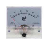 lopituwe Efficient Analog Meter Panel 85C1-u Panel Offers Reliable Measurements Of Current For Auto Circuits And Voltage Devices Analog Current Meter Measuring Tool, White, 0-50uA