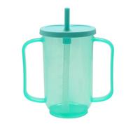 lopituwe Elderly Beaker with Straw Self-Feeding Solution for Disabled Individuals Adult Plastic Straw Cup ABS Beakers for Elderly