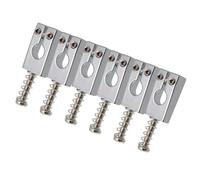 lopituwe Exclusive Electric Guitar Tremolo Bridge Saddle Set 6 Pieces Metal Locked String Saddle with Roller for Optimal Tone Electric Guitar Bridge Roller