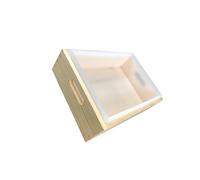 lopituwe Fondant Cake Smooth Silicone Mold Wooden Box for Cake Soap Candle Jelly Pudding Making Soap Making Mould Rectangular Silicone Mold Wooden Box Loaf Molds for