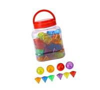 lopituwe Geometric Shapes Kids Light Table Manipulatives Transparent Playful Tools For Math Skill Development And Fun Engagement 3D Shapes For Teaching Geometric Solids for Creative