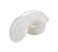 lopituwe Half Pail for Commode Chair with Lid Replacement Sturdy Portable Toilet Bucket Convenient for Travel Easy to CleanThe Toilet Bucket with Handle is Easy to Clean