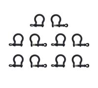 lopituwe Horseshoe Buckles D Rings Fasteners Key Rings Easily Portable Durable Zinc Alloy Hardware Etc.accessories Buckle. Handmade Arts Crafts Wallet Purse Car Craft Clasp, black, 25x18mm
