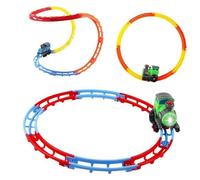lopituwe Kids Train Set DIY Track Set Electric Playtime Rolling Action Interactive Experience With Engaging Lights Sounds For Active Fun Electric Track Trains Toy Kids Interactive Playset