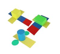 lopituwe Math Education Toy Geometric Blocks For Kids Learning Geometric Shapes Block Teaching Supplies Alternative Learning Preschool Elementary Homeschool Supplies Teaching