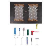 lopituwe Mini Scale Car Parking Building Diorama Layout With Nonwoven Cloth Mat Suitable For Displaying Toy Cars 1/64 Parking Mat Model Car Vehicle Scene Display, Black, Style E