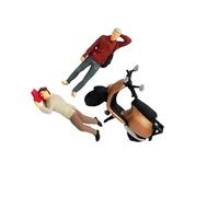 lopituwe Model Car Kits Kit Paint People Figures Traffic Accident Scene Model 1/64 Scale Figure Not Fall Height Resin Doll Diorama Scenario Building Kits, accident coffee