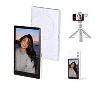 lopituwe Phone Vlog Selfie Monitor Screen, Magnetic Mount for MagSafe, Rear Camera for Selfie Vlog Live Stream, Wireless Connection,Magnetic rear camera selfie screen (White)