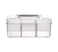 lopituwe Pills Organizer Storage Case Portable First Aid Box Transparent Lightweight Yet Sturdy Medical Solution Medication Case Organizer Convenient Search, Transparent, Separated S Size