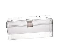 lopituwe Pills Organizer Storage Case Portable First Aid Box Transparent Lightweight Yet Sturdy Medical Solution Medication Case Organizer Convenient Search, Transparent, Long Large Size