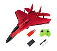 lopituwe Rc Airplane Remote Control Glider Plane Lightweight Durable Foam Anti Crash Features Safe And Fun Experience Rc Airplane 2 Channels Ready To Fly Fighter Model, Red, 28.5x21x7.5cm