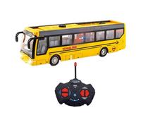 lopituwe RC School Bus Remote Control Car With Bright Lighting Effects And Comprehensive Remote Functionality For Playtime Children 1/32 Rc Bus Electric Control Car, yellow short, 21x6x5.3cm