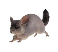 lopituwe Realistic Detailed Animals Sculpture Hand Painted Birthday Gifts Creative Decorative Items For Education Purposes Realistic Detailed Animal Figures Cake Toppers, Chinchilla