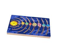lopituwe Space Jigsaw Planets Solar System Board Puzzle Made Solid Wood Preschool Education EIGHT PLANETSThe Planets Toddlers Children Educational Learning Gift Train