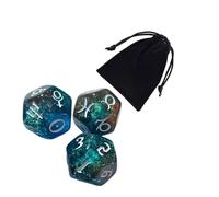 lopituwe Stunning 3Pcs Acrylic Astrological Dice Set Gift Giving Divination Tarot, Style D