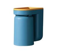 lopituwe Upsides Down Toothbrush Holder Combining Large Storage Space and Waterproof for Stylish Bathroom Storage Solutions Bathroom Organizer Drill Free Flexible, Blue, 12.5X 11.5x7cm