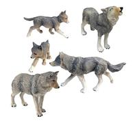 lopituwe Wild Wolves Animals Wolf Model Figure Decoration Educational Toys Helping Children Understand Animal Behavior And Nature Wild Animal Wolf Model Figure Decoration Kid Gift