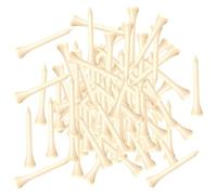 lopituwe Wooden Golf Tees Unbreakable Golf Tee Bulk Professional Helps Improve Fly Path With Portable Training Solution Outdoor Sports Practice Exercise Tool Golfer Gift, Wood color, 54mm