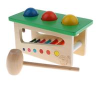 lopituwe Wooden Jingle Bell Knock Ball Developmental Game Toy Gift Interactive and Engaging Learning Toy, Type A