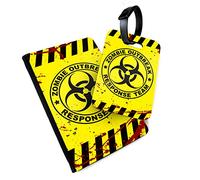 Lopo WTF | Zombie Outbreak Response | Printed Art Faux Leather Passport Cover/Luggage Tag (Holder/Luggage Tag Combo)