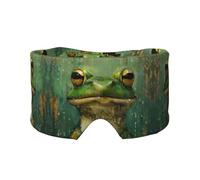 Loppott Frog And Rain Print Sleep Eye And Ear Muffs For Sleeping With Adjustable Strap For Travel Nap Shift Work Office