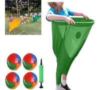 LOPUCK Granny Pants Yard Game - The Ultimate Backyard Party Game! Yard Games Field Family Reunion Games Giant Outdoor Sets with 4 Bouncy Balls and Air Pump for Birthdays Events (Green)