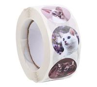 LOPUNER 1 Roll of Animal Paper Stickers for Hand Account and Behavior Control, 500 Pieces DIY Adhesive Stickers to Encourage and Praise and Students in Educational Events