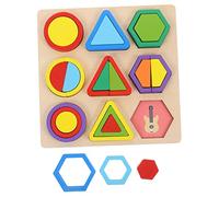 LOPUNER 1 Set Building Blocks Geometry Shape for Educational Rainbow Puzzle for Hand Eye Coordination Creativity and Logical Thinking Learning for Boys