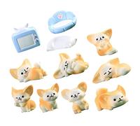 LOPUNER 1 set Mini Foxes Figurines Resin Animal Decor for Succulent Planters Moss Landscapes Cute Miniature Fox Decorations for Garden Table Bonsai for Friends