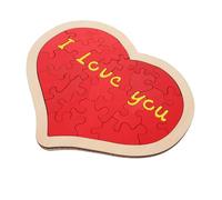 LOPUNER 1 Set Romantic Wooden Heart Puzzle Large Jigsaw Decor for Valentine's Day Weddings and Parties Beautiful Craftsmanship Compact and Soothing Activity for Celebrations of Love