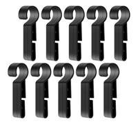 LOPUNER 100Pcs Black Hard Hat Headlamp Clips Helmet Light Mount Plastic Hook for Miners and Industrial Workers Safety Helmet Light Accessories