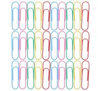 LOPUNER 100pcs Colorful Metal Paper Clips for Document Organization, 10CM/4'' Heavy Duty Stationery Paperclips for Filing, Journaling, and Home Office, Vintage Clip Pack