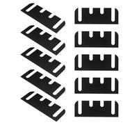 LOPUNER 10pcs Black Plastic Door Hinge Gasket for Filling Gaps in Interior Doors Spacer Pads for Precise Alignment Easy Installation Repair Kit for Restoring and Reducing Wear