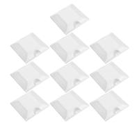 LOPUNER 10pcs Reflective Road Markers Raised Structure, White Abs Plastic Reflectors, Impact Resistant and Sturdy under Harsh Weather for Crosswalk and Freeway Safety