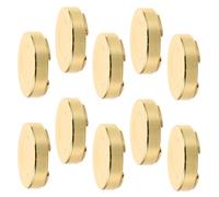 LOPUNER 10pcs Shirt Buttons for Women Copper round Clip-on Cuff Accessories Golden Polished Surface for Blouses and Shirts Wedding Daily Wear