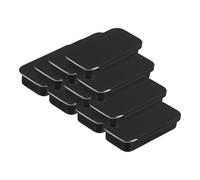 LOPUNER 10pcs Sliding Lid Candy Storage Tin Boxes Small Rectangular Matte Black Tinplate Containers with Lids Portable Mini Gum Storage Cases for Home Kitchen