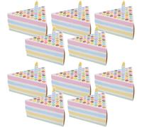 LOPUNER 10pcs Triangle Cake Box for Gift, Paper Material Cake Box with Lightweight Design, for Storing Snacks and Creating a Festive Atmosphere at Parties or Shops